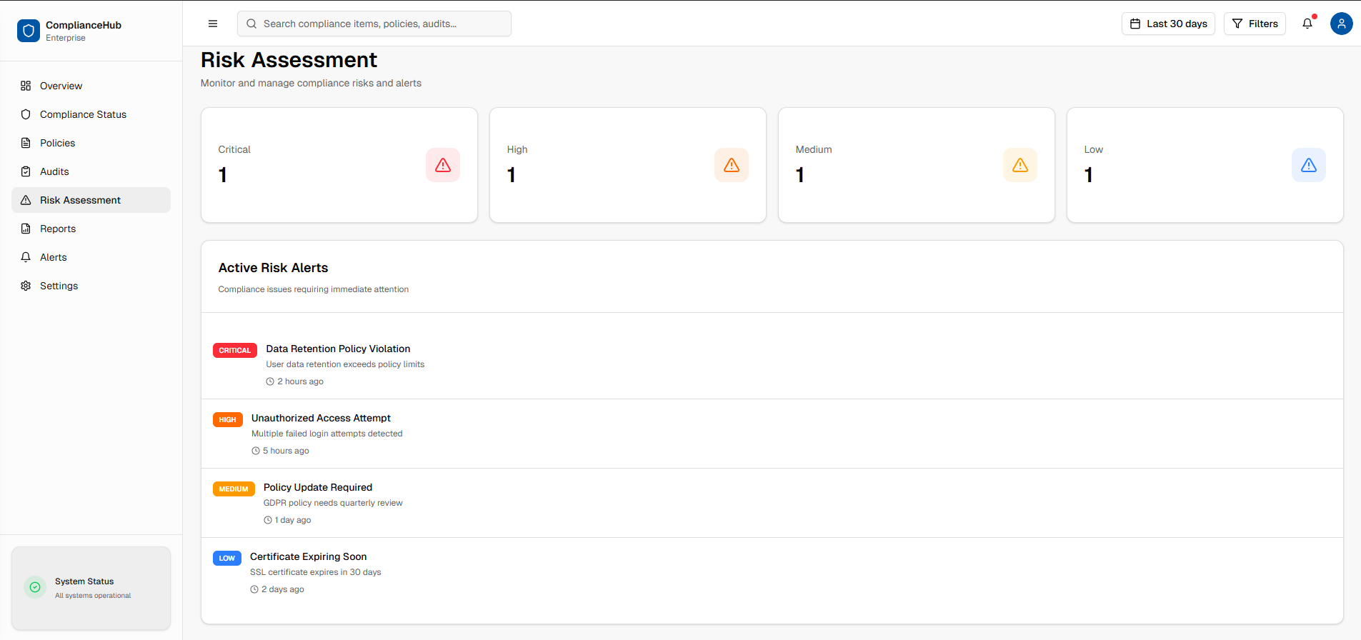Dashboard Settings